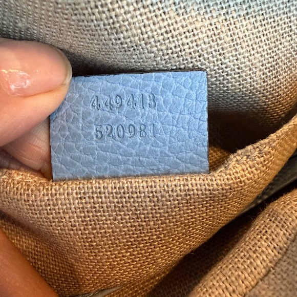 GUCCI Pre-owned - GUCCI GG Canvas Shoulder Bag Beige/Blue - Picture 5 of 6